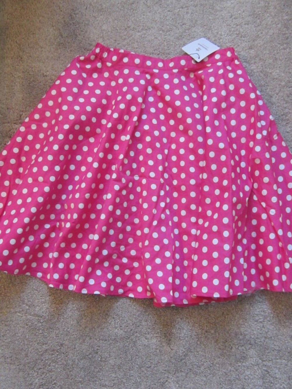 Pink Polka Dot Full Skirt Girls Size 11-12~Black Butterfly Circle Skirt Sz 11-12